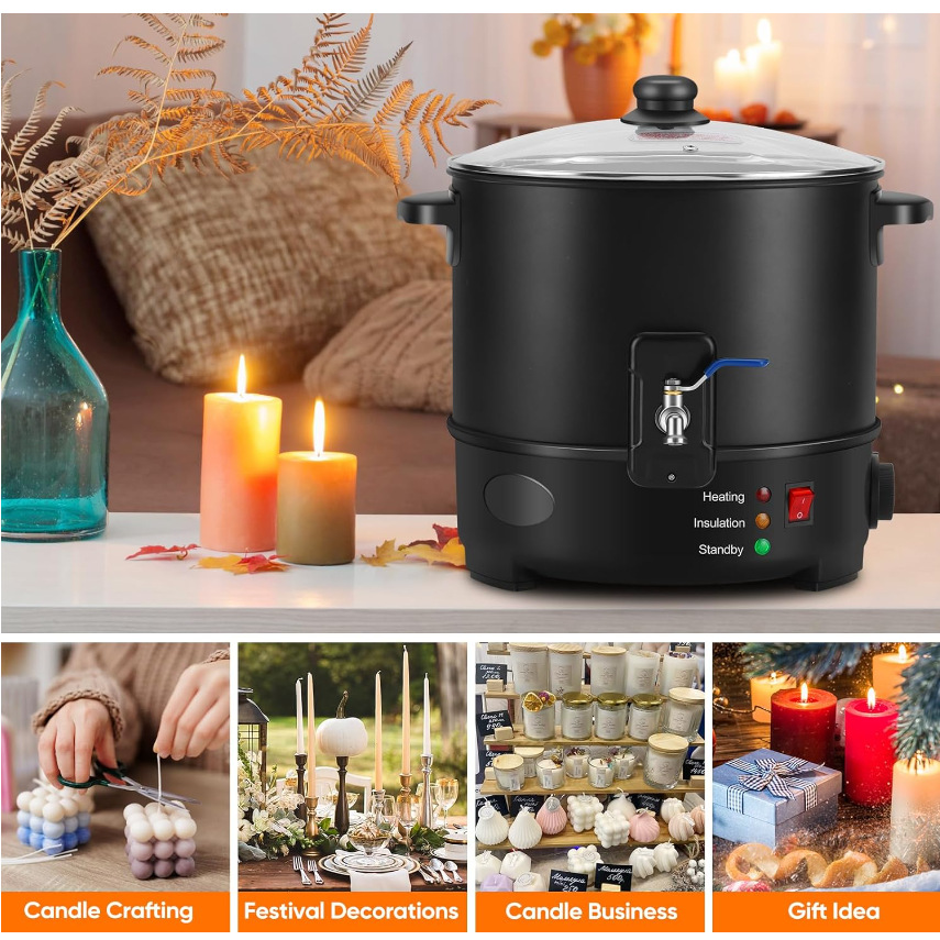 EU/USプラグ対応 電気式キャンドルワックスメルター キャ - Wax Melter Electric のレビューと価格