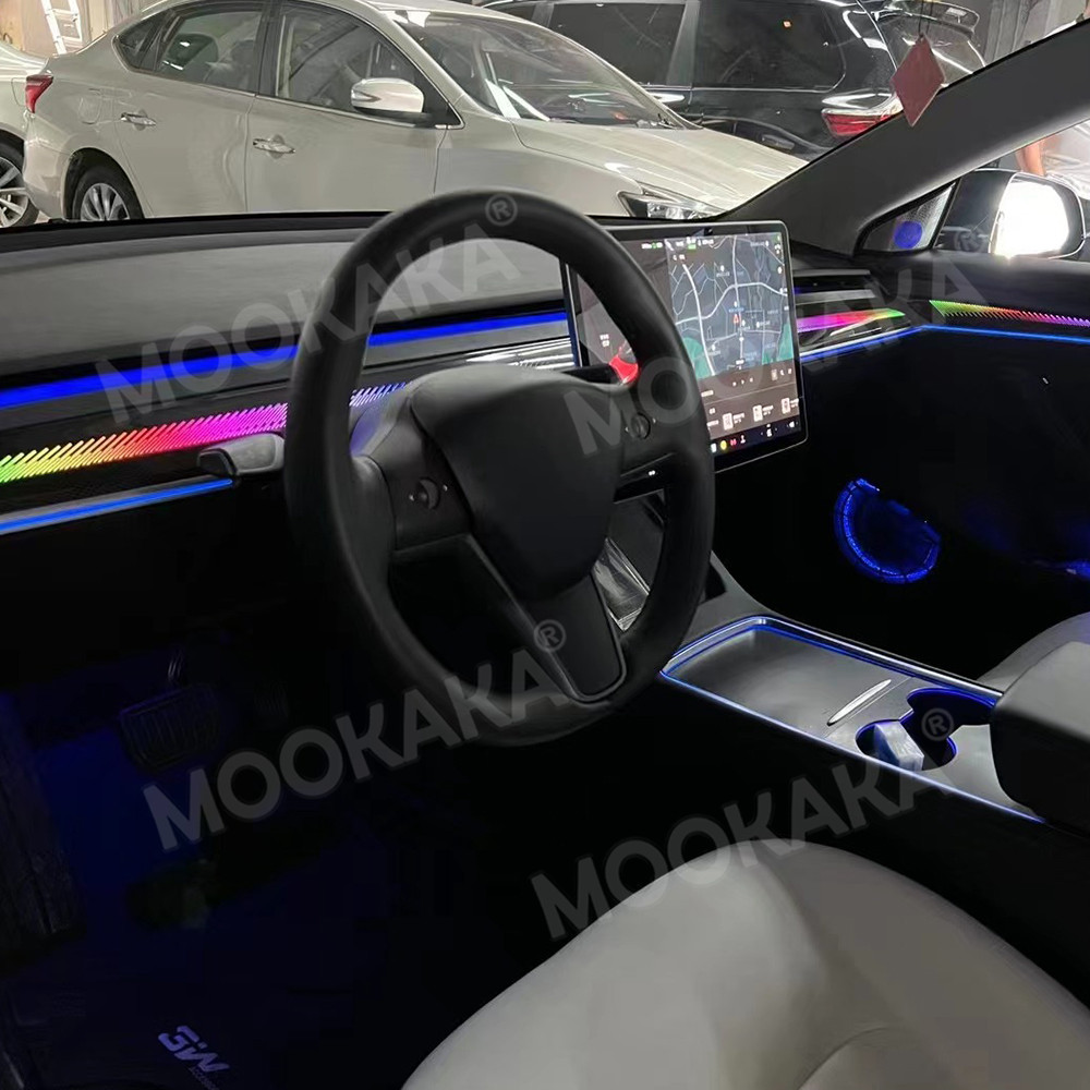 テスラ モデル3 Y 車用アンビエントライト Android - Decor Lighting India のレビューと価格