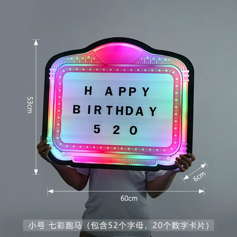 カスタムナイトクラブサインレターメッセージボードLEDクラシ - Light Up Letters Marquee のレビューと価格