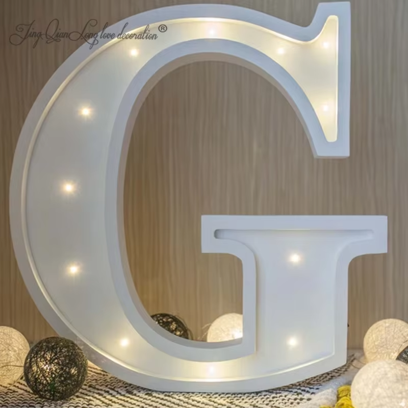 カスタムライトアップレターマーキーライト、白い木製レターライ - Light Up Letters Marquee のレビューと価格