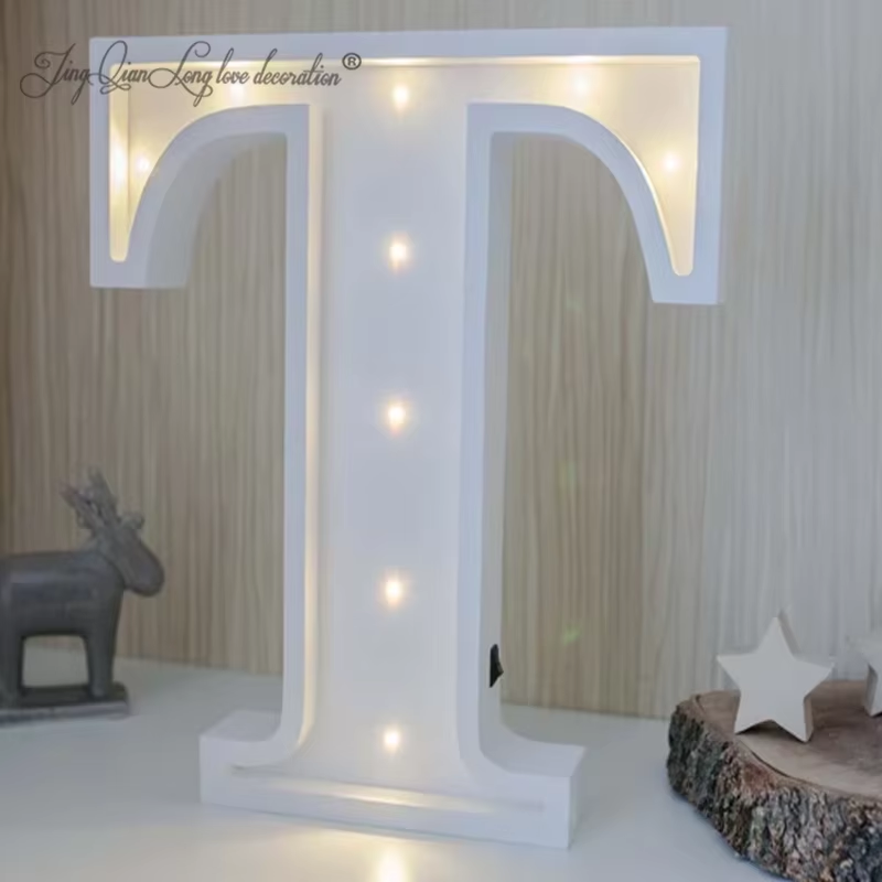 カスタムライトアップレターマーキーライト、白い木製レターライ - Light Up Letters Marquee のレビューと価格