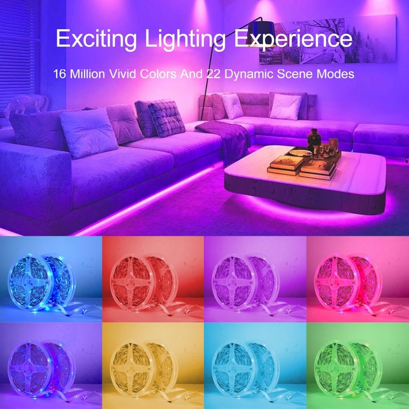 LEDストリップライト スマートRGB LEDライト アプリ - Colour Changing Bulb のレビューと価格