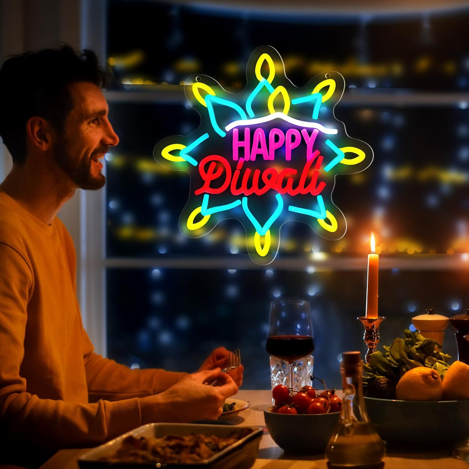 ハッピーディワリ ネオンサイン LEDマーキーライト ランゴ - Decor Lighting India のレビューと価格