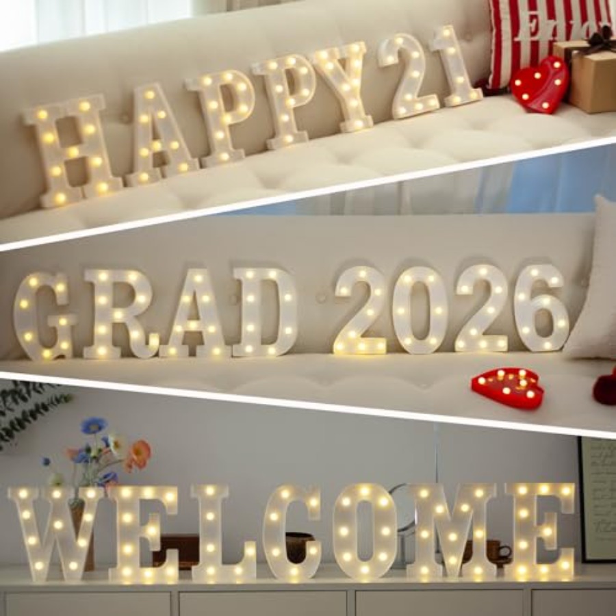 LEDマーキーナンバー、0-9のライトアップ文字、バッテリー - Light Up Letters Marquee のレビューと価格