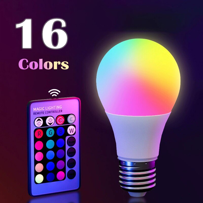 16 色 RGB 電球 LED マルチカラー電球 E27 2 - Colour Changing Bulb のレビューと価格