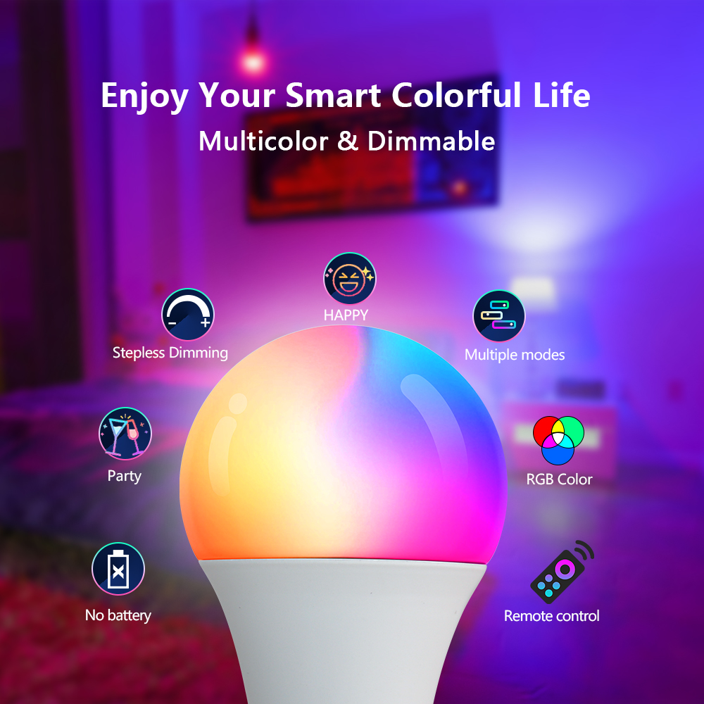 16 色 RGB 電球 LED マルチカラー電球 E27 2 - Colour Changing Bulb のレビューと価格